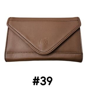 KL Select Leather Mobile Phone Pocket Size 7" X 3.5" Cognac